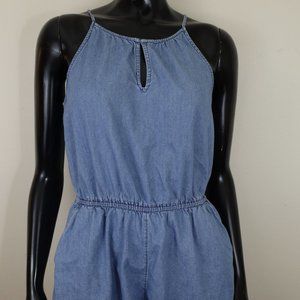 Cool denim tank romper